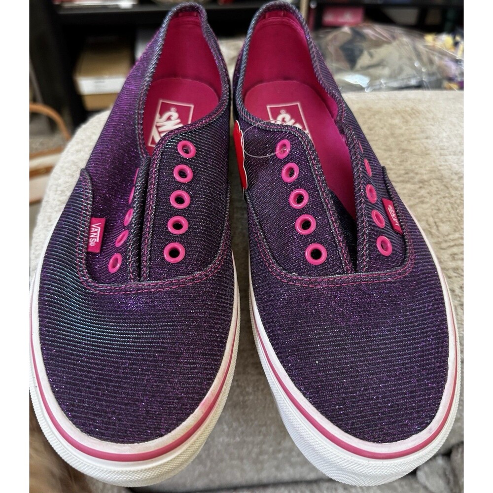 NWT Vans Authentic Magenta Shimmer Sparkle Purple Pink M9 W10.5